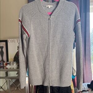 Gucci kids Zip-Up Sweater with Red and Black Stripes